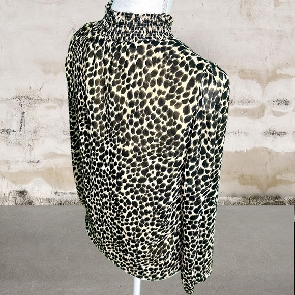 J. Crew Factory ‘Leopard Long-Sleeve Mockneck Top’ Size XXS - Picture 13 of 15